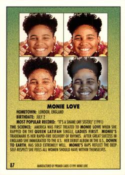 1991 Premier Rap Pack #87 Monie Love Back