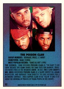 1991 Premier Rap Pack #95 The Poison Clan Back