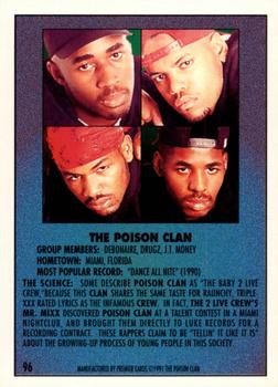 1991 Premier Rap Pack #96 The Poison Clan Back