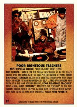 1991 Premier Rap Pack #97 Poor Righteous Teachers Back