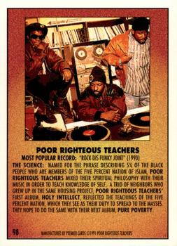 1991 Premier Rap Pack #98 Poor Righteous Teachers Back