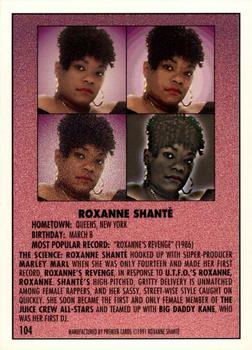 1991 Premier Rap Pack #104 Roxanne Shanté Back