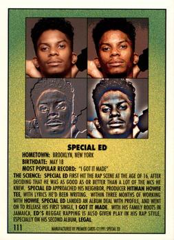 1991 Premier Rap Pack #111 Special Ed Back