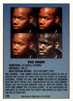 1991 Premier Rap Pack #120 Too Short Back