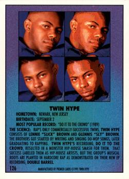 1991 Premier Rap Pack #126 Twin Hype Back
