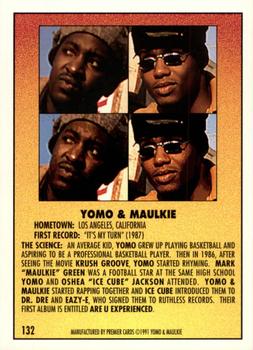 1991 Premier Rap Pack #132 Yomo & Maulkie Back