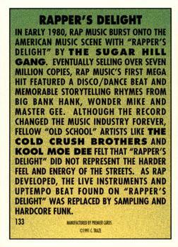 1991 Premier Rap Pack #133 Rapper's Delight Back