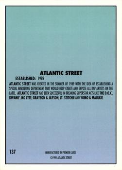 1991 Premier Rap Pack #137 Atlantic Street Back