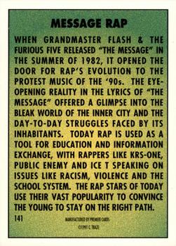 1991 Premier Rap Pack #141 Message Rap Back