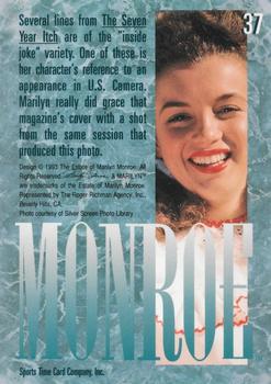 1993 Sports Time Marilyn Monroe #37 Several lines from The Seven Year Itch are o Back