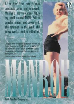 1993 Sports Time Marilyn Monroe #42 After her first two studio contracts were no Back