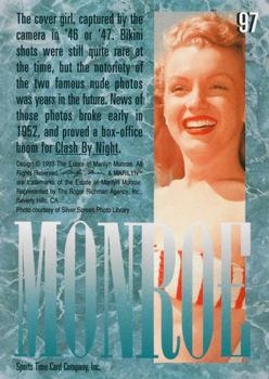 1993 Sports Time Marilyn Monroe #97 The cover girl, captured by the camera in '46 Back