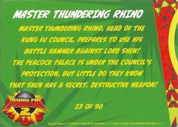 2011 Bulls-i-Toy Kung Fu Panda 2 #23 Master Thundering Rhino Back