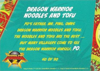 2011 Bulls-i-Toy Kung Fu Panda 2 #40 Dragon Warrior Noodles and Tofu Back