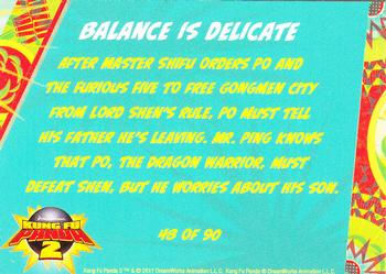2011 Bulls-i-Toy Kung Fu Panda 2 #48 Balance Is Delicate Back