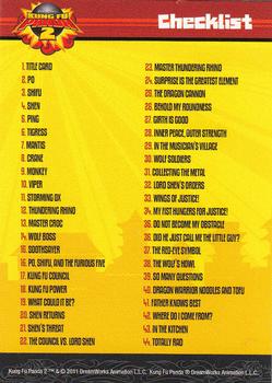 2011 Bulls-i-Toy Kung Fu Panda 2 #90 Checklist Front