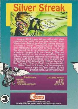 1993 Continuity Comics Promos #3 Silver Streak Back