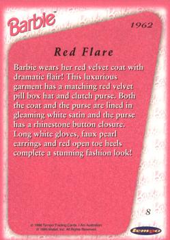 1996 Tempo 36 Years of Barbie #8 1962: Red Flare Back
