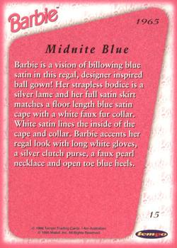 1996 Tempo 36 Years of Barbie #15 1965: Midnite Blue Back