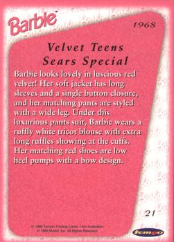 1996 Tempo 36 Years of Barbie #21 1968: Velvet Teens Sears Special Back