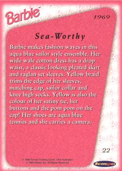 1996 Tempo 36 Years of Barbie #22 1969: Sea-Worthy Back