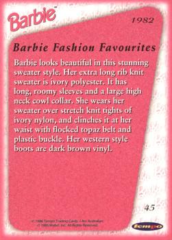1996 Tempo 36 Years of Barbie #45 1982: Barbie Fashion Favourites Back