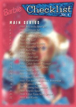 1996 Tempo 36 Years of Barbie #106 Checklist No. 1 Front