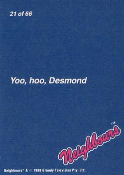 1988 Topps Neighbours Series 1 #21 Yoo, hoo, Desmond Back