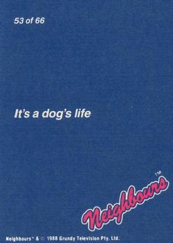 1988 Topps Neighbours Series 1 #53 It's a dog's life Back
