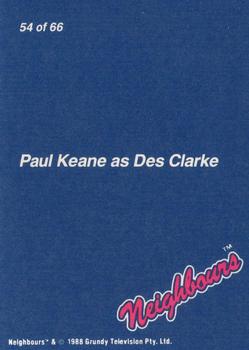 1988 Topps Neighbours Series 1 #54 Paul Keane as Des Clarke Back