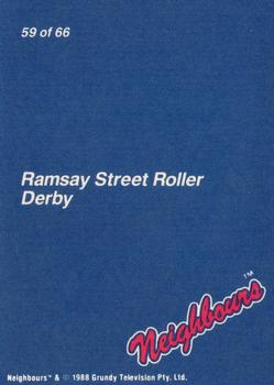 1988 Topps Neighbours Series 1 #59 Ramsay Street Roller Derby Back