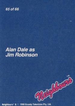 1988 Topps Neighbours Series 1 #65 Alan Dale as Jim Robinson Back