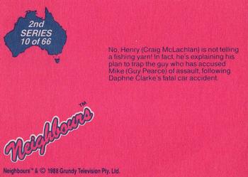 1988 Topps Neighbours Series 2 #10 No, Henry (Craig McLachlan) is not telling a fishi Back