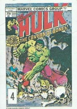 1978 Drake's Cakes The Incredible Hulk #4 Incredible Hulk #222 Front