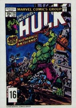 1978 Drake's Cakes The Incredible Hulk #16 Incredible Hulk #219 Front