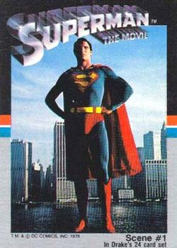 1978 Drake's Cakes Superman: The Movie #1 Superman: The Movie. Scene #1 Front