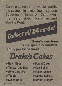 1978 Drake's Cakes Superman: The Movie #20 Superman: The Movie. Scene #20 Back