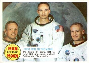 1969 Topps Man on the Moon #55B First Men on the Moon Front