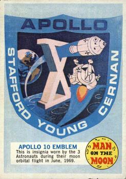1969 Topps Man on the Moon #1A Apollo 10 Emblem Front