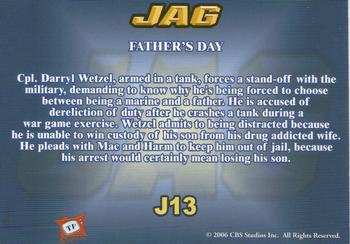 2006 TK Legacy JAG Premiere Edition #J13 Father's Day Back