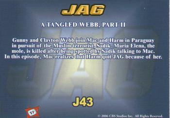 2006 TK Legacy JAG Premiere Edition #J43 A Tangled Webb - Part II Back