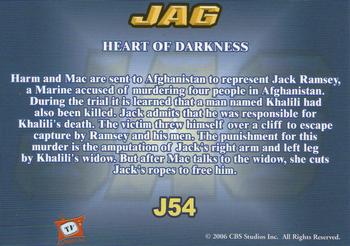 2006 TK Legacy JAG Premiere Edition #J54 Heart of Darkness Back