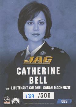 2006 TK Legacy JAG Premiere Edition - Spotlight #CB5 Catherine Bell Back