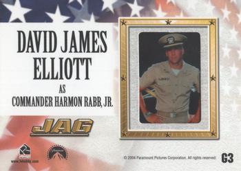 2006 TK Legacy JAG Premiere Edition - JAG Clips #G3 Commander Harmon Rabb, Jr. (khaki) Back