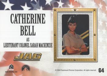 2006 TK Legacy JAG Premiere Edition - JAG Clips #G4 Lieutenant Colonel Sarah MacKenzie (khaki) Back