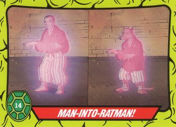 1990 Topps Ireland Ltd Teenage Mutant Hero Turtles #14 Man-into-Ratman! Front