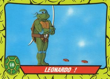 1990 Topps Ireland Ltd Teenage Mutant Hero Turtles #18 Leonardo! Front