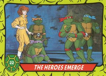 1990 Topps Ireland Ltd Teenage Mutant Hero Turtles #22 The Heroes Emerge Front