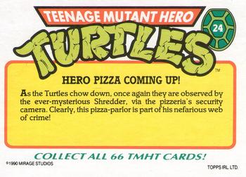 1990 Topps Ireland Ltd Teenage Mutant Hero Turtles #24 Hero Pizza Coming Up! Back