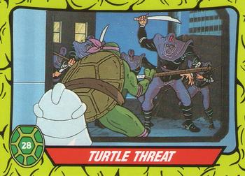1990 Topps Ireland Ltd Teenage Mutant Hero Turtles #28 Turtle Threat Front